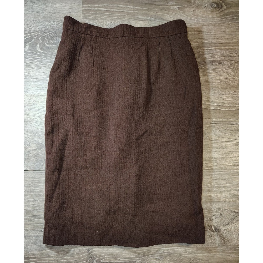 Louis Feraud Vintage Virgin Wool‎ Lined Pencil Skirt Size 12